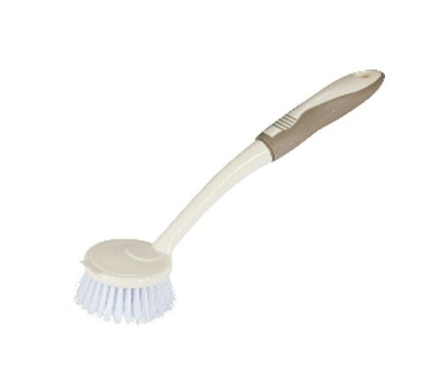 PLASTIC DISH BRUSH WITH SOFT HANDLE GRIP