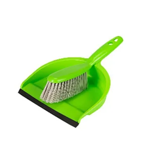 Plastic dustpan with brush set