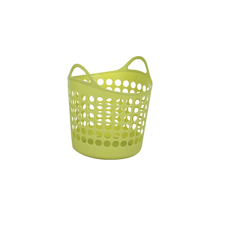 PLASTIC LAUNDRY BASKET WITH DOT CUTOUT