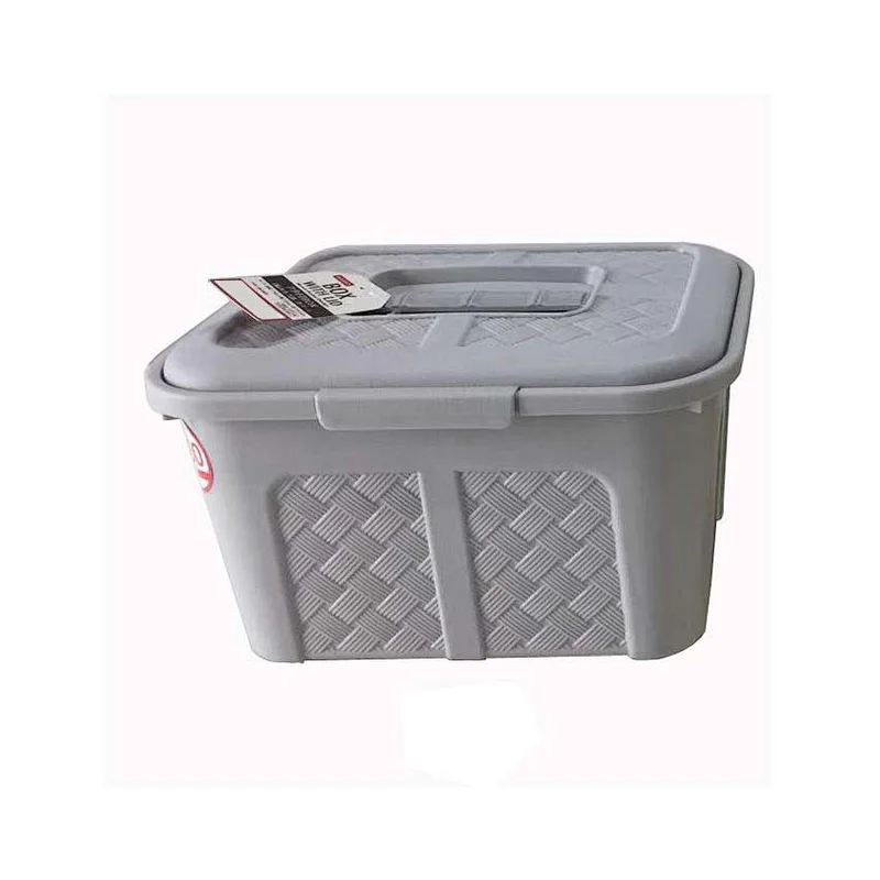 PLASTIC STORAGE CONTAINER WITH WOVEN PATTERN