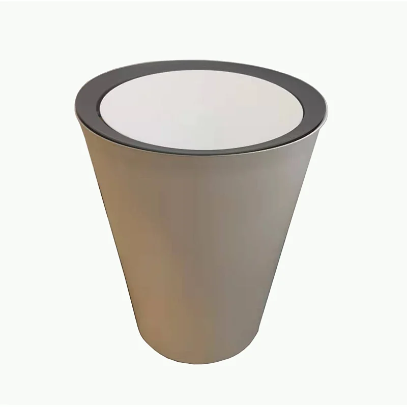 Plastic round trash bin with lid 8L