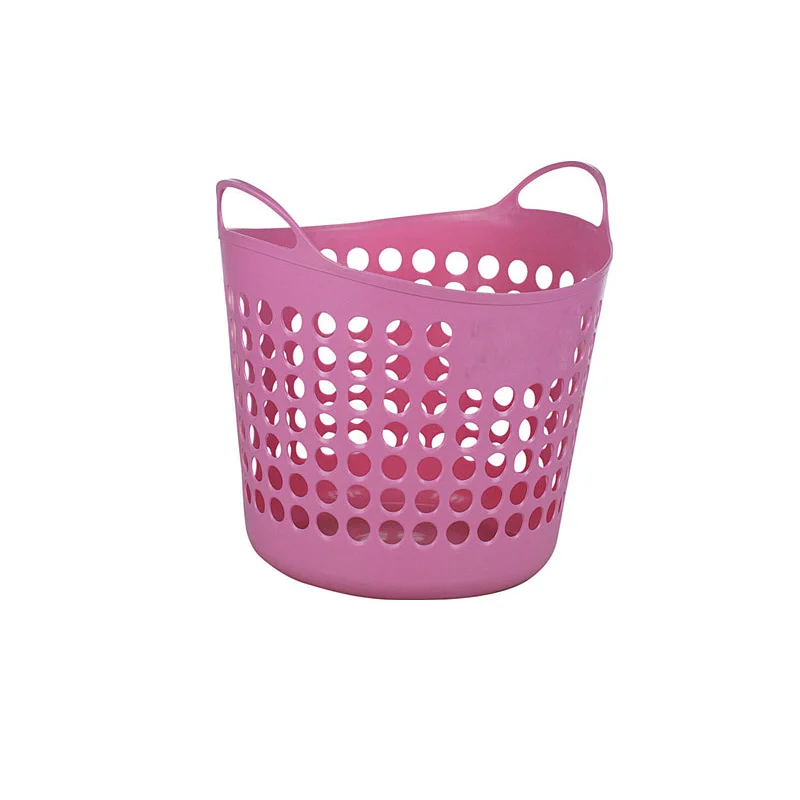 PLASTIC LAUNDRY BASKET WITH DOT CUTOUT