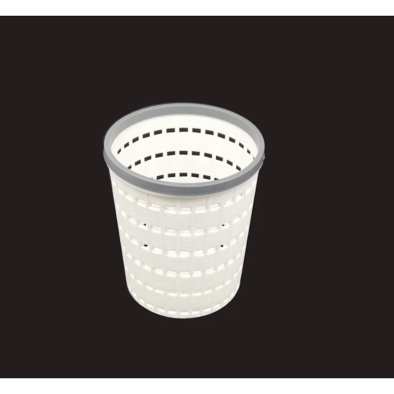 Plastic desktop storage container - round