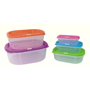 5PC PLASTIC FOOD STORAGE CONTAINER