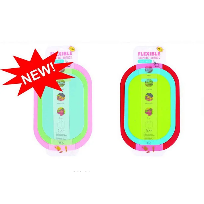 PLASTIC OVAL FLEXIBLE CHOPPING BOARD