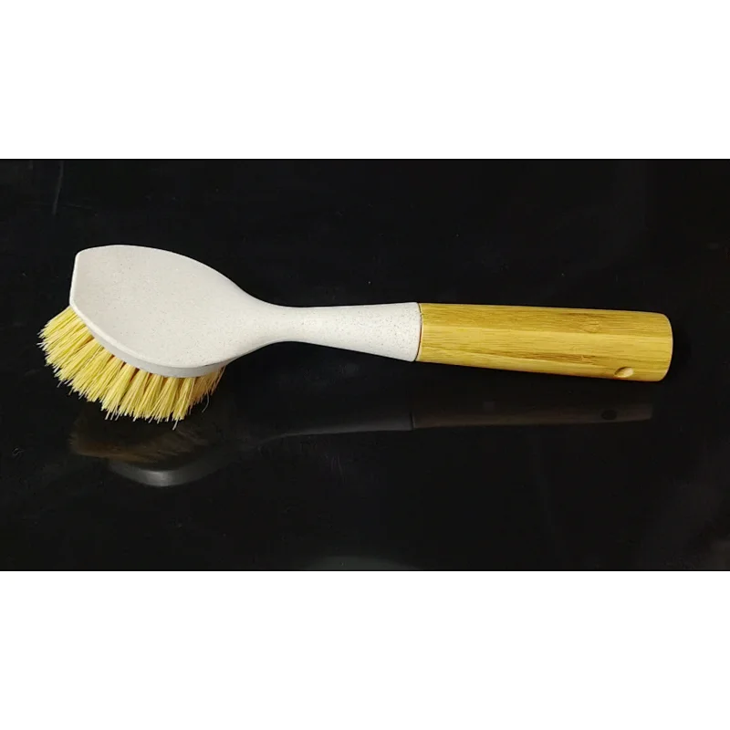 Wheat fiber dish brush with bamboo handle