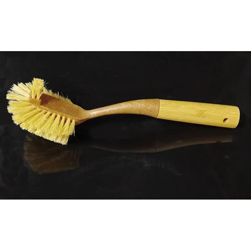 Wheat fiber dish brush with bamboo handle