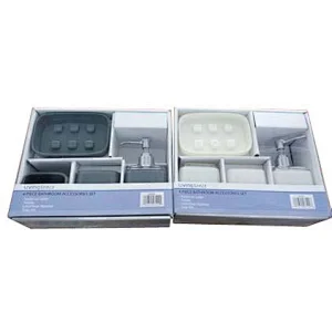5pc bathroom accessories set