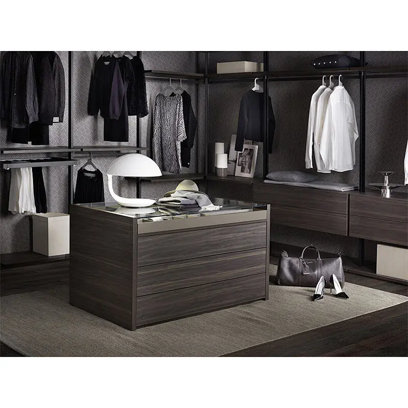Top quality New Modern Home Customized Wardrobe Design for Dressing Room Walk in Closet   Item No. B0017