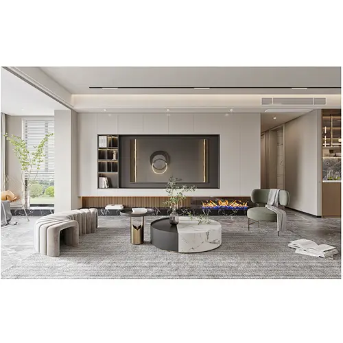 High Quality Modern Design Luxury Wood  Custom Made Living Room Cabinet  Item No. L005