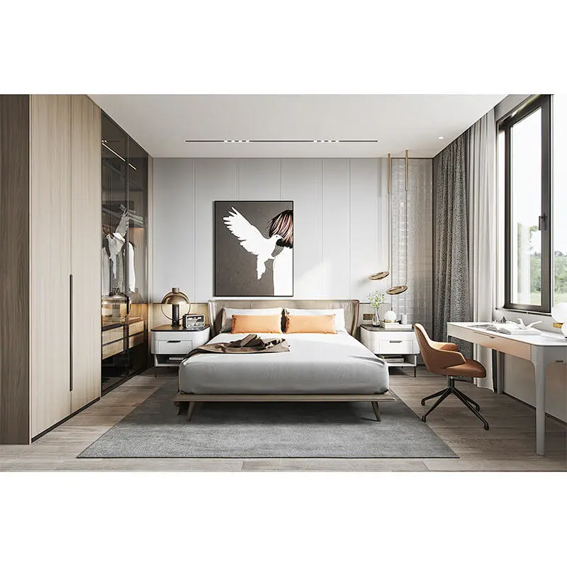 New Popular Modern Closet Wardrobe Storage Wooden Bedroom Big Wardrobe   Item No. B0010