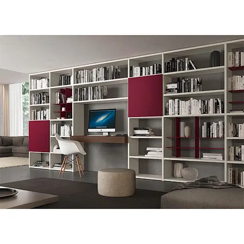 Simple Modern Design Bookshelf Cabinet Minimalist Style Wooden Study Room Cabinet  Item No. S003