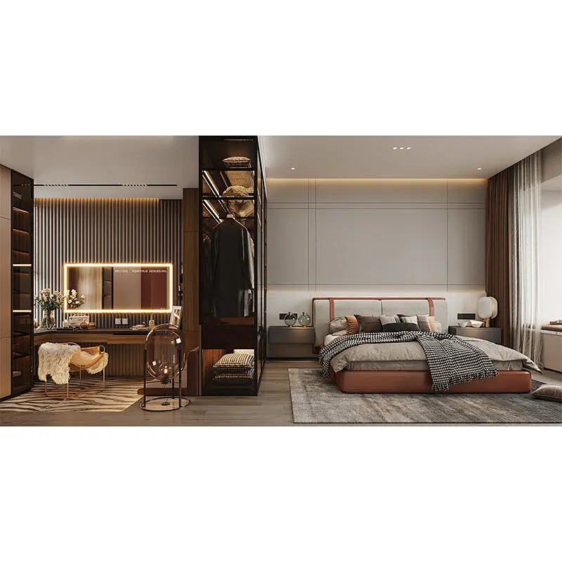 Top quality New Modern Home Customized Wardrobe Design for Dressing Room Walk in Closet   Item No. B0022