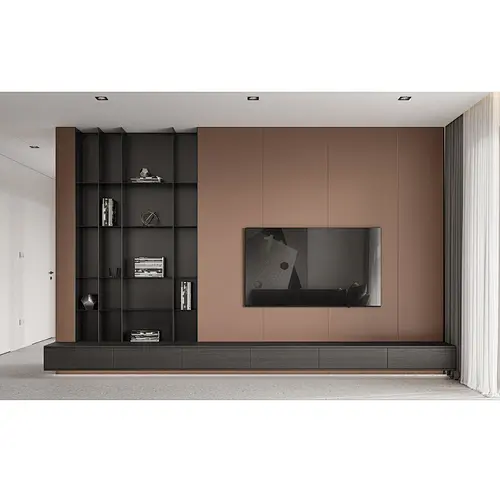 High Quality Modern Design Luxury Wood  Custom Made Living Room Cabinet  Item No. L001