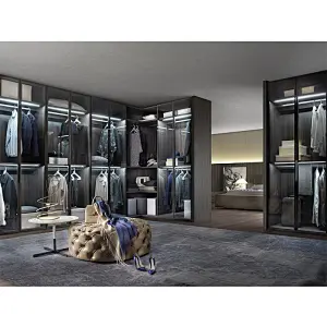 Top quality New Modern Home Customized Wardrobe Design for Dressing Room Walk in Closet   Item No. B007