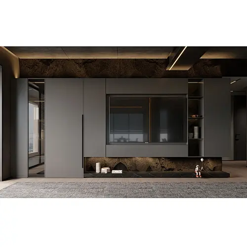 High Quality Modern Design Luxury Wood  Custom Made Living Room Cabinet  Item No. L004