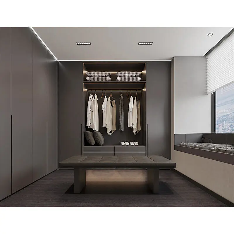Top quality New Modern Home Customized Wardrobe Design for Dressing Room Walk in Closet   Item No. B0019