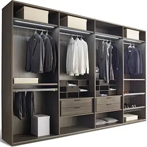 New Popular Modern Closet Wardrobe Storage Wooden Bedroom Big Wardrobe   Item No. B0012
