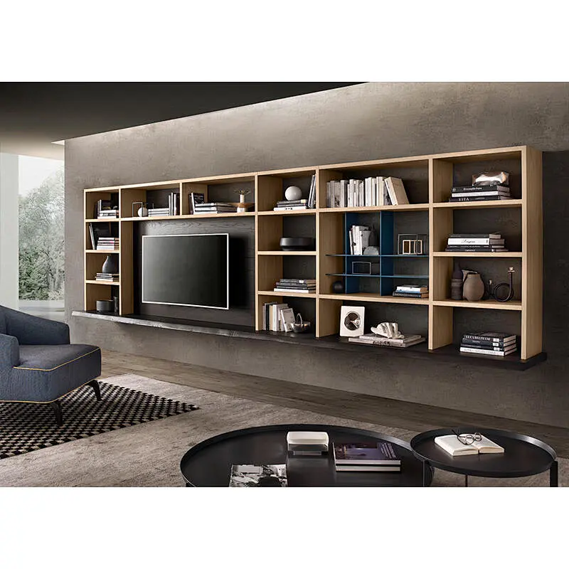 Simple Modern Design Bookshelf Cabinet Minimalist Style Wooden Study Room Cabinet  Item No. S002