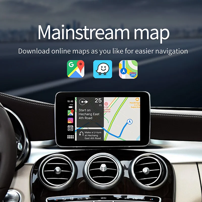 Carlinkit ios AirPlay mirror link inalambr car multimedia apple carplay interface