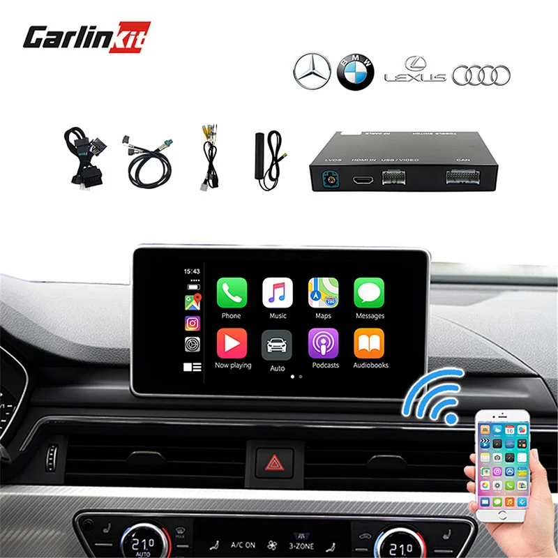 Carlinkit auto video apple Car Play systems upgrade media box wireless WIFI Carplay for OEM Head Unit