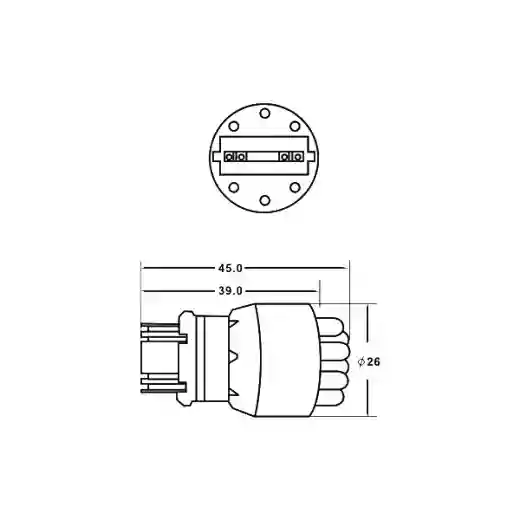 DF-2305C Beep & Light size diagram