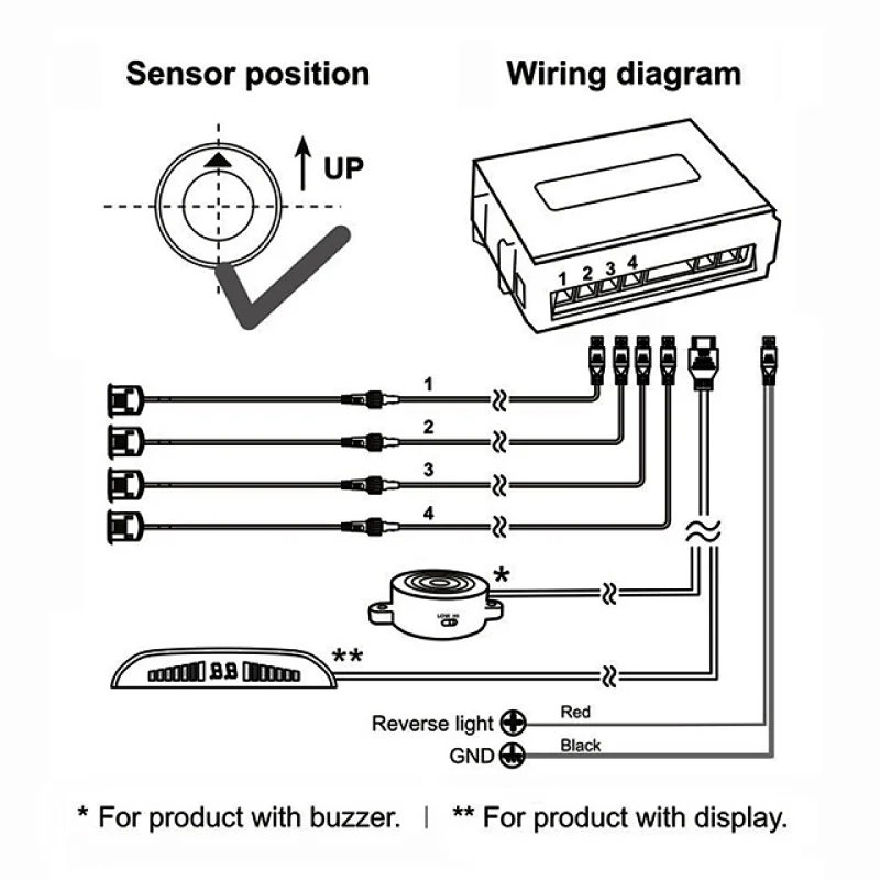 PS-02|Rear parking sensor with buzzer