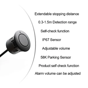 PS-02 Rear Parking Sensor With Buzzer,58KHz Sensor