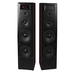 HIFI 240W Wooden Stereo Bluetooth Karaoke Tower Speaker with HD Input ARC Function