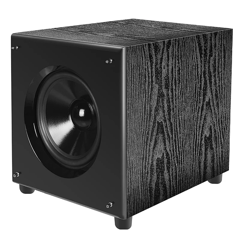 New Products D class 8 inch 100W Active Piano Painting Subwoofer speaker  for home theater