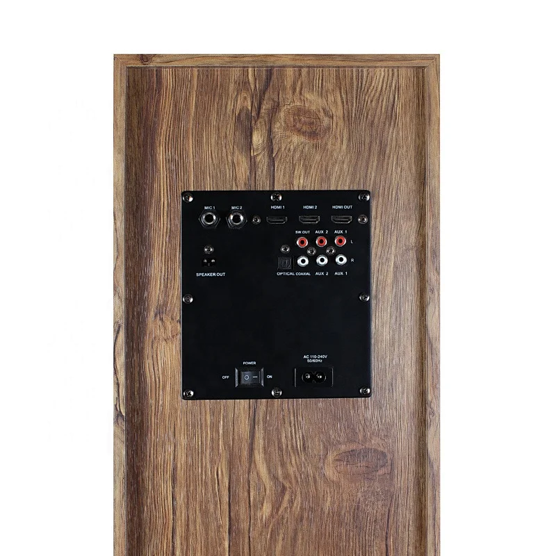 HIFI 200W floor standing Active  wooden speaker for home theater and music