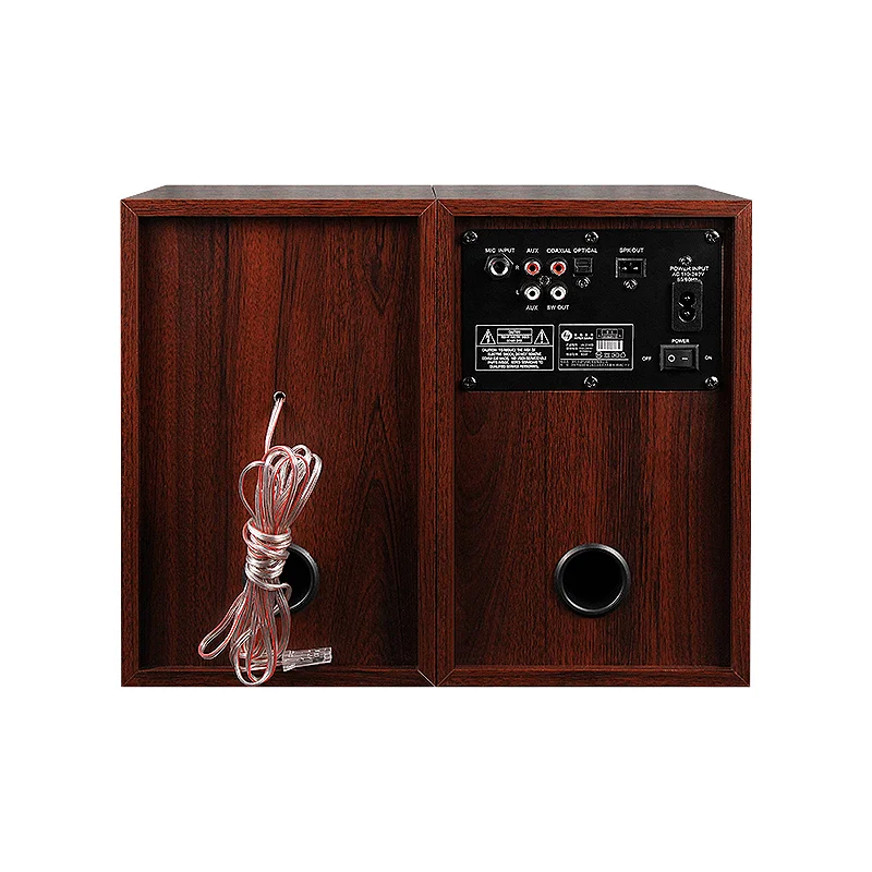 Hifi 80W powerful stereo bookshelf active blue tooth speaker with remote