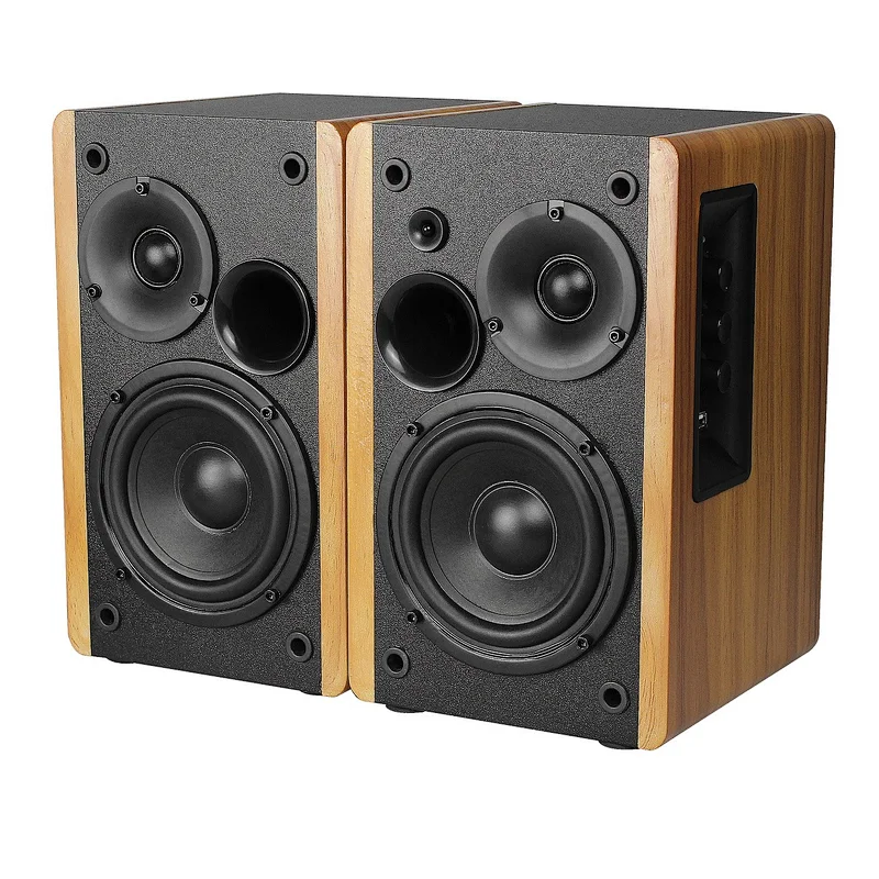 40W Active stereo wooden bookshelf bluetooth speaker