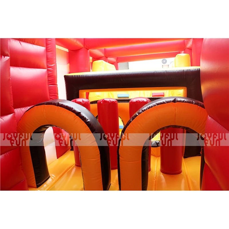 Inflatable Red Truck Obstacle Course, 2018 Inflatable Obstacle Run for Sale
