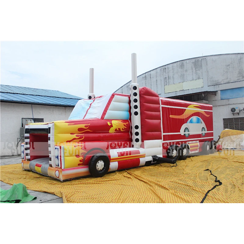 Inflatable Red Truck Obstacle Course, 2018 Inflatable Obstacle Run for Sale