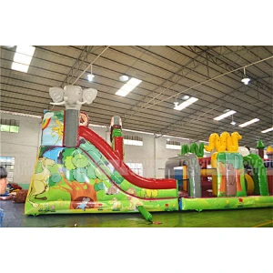 High quality animal world theme inflatable jumping obstacle inflatable animal obstacle course for kids
