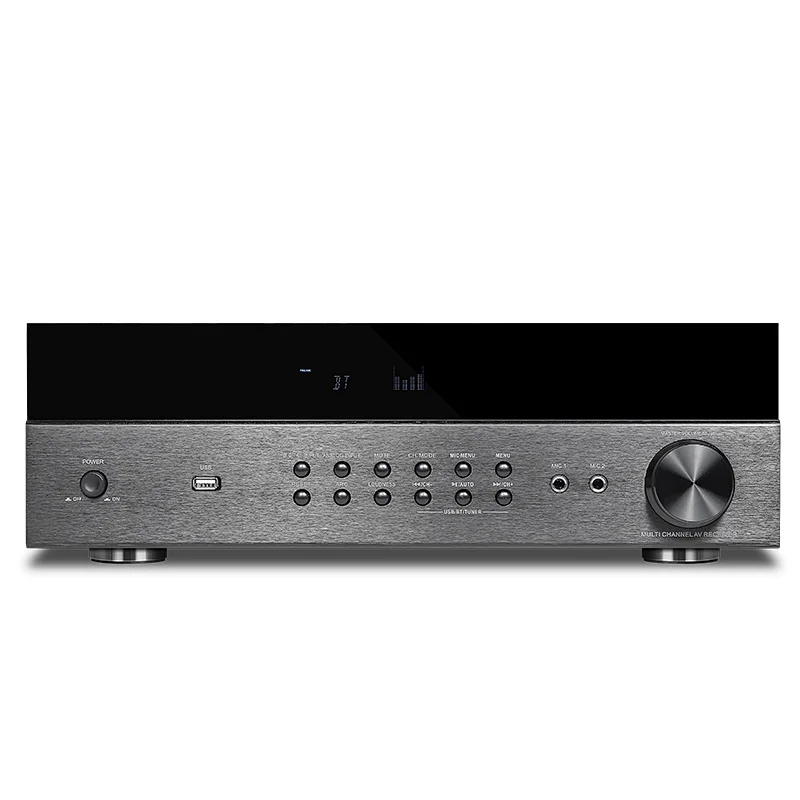 豪韵(HYPER SOUND)大功率4K高清光纤同轴7.1解码家用家庭影院功放机