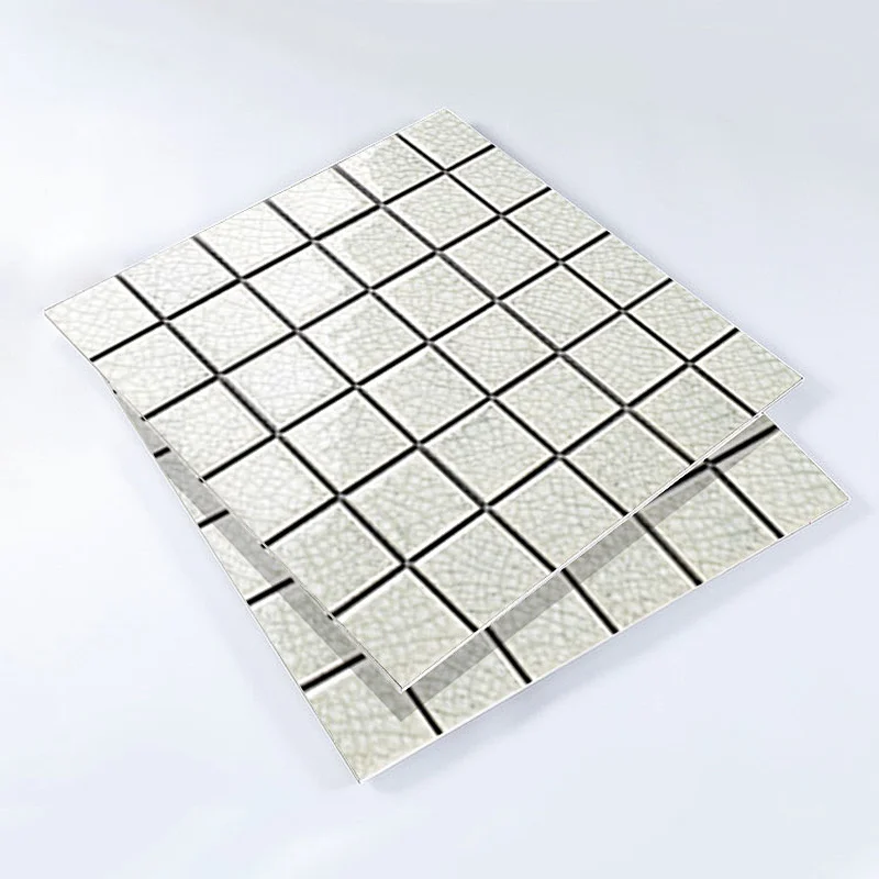 3D 30x30mm Slate Strip Mosaic Marble Mural Wall Imported Moroccan Mosaic Tiles Palm Plastic DIY 30x30CM Bathroom