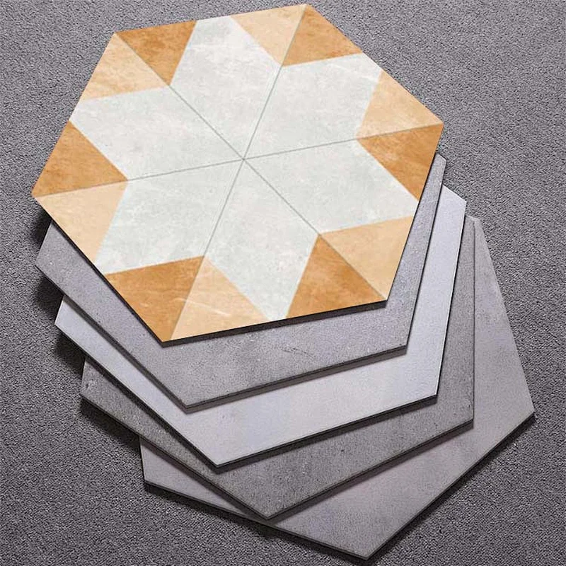 glass pvc mirror silicom carbide hexagonal marble floor armor tiles long hexagonal sapohire custom ruby res