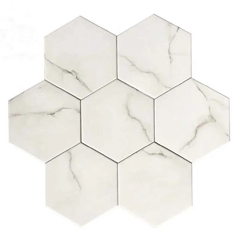 vinyl terracotta dark grey small hexagon mosaic bathroom floor wall ceramic peel and stock full body tile