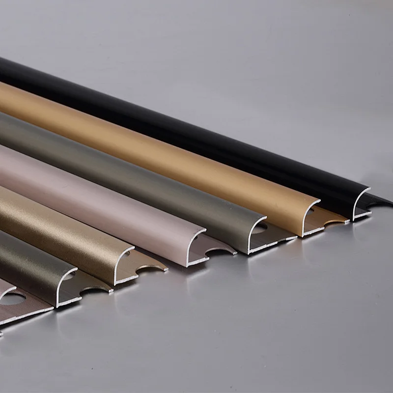 Aluminum Border T Shape Inner Corners PVC Chromed Brass L Stainless Steel Tile Edge Trim Profiles Stone Plastic After Tiling