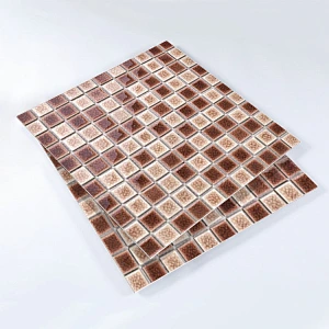 Cheap Retro Black And White Bathroom Kitchen Swimming Pool Square Floor Mirror Wall Tiles Pearl Crystal Glass Mosaic For Craft