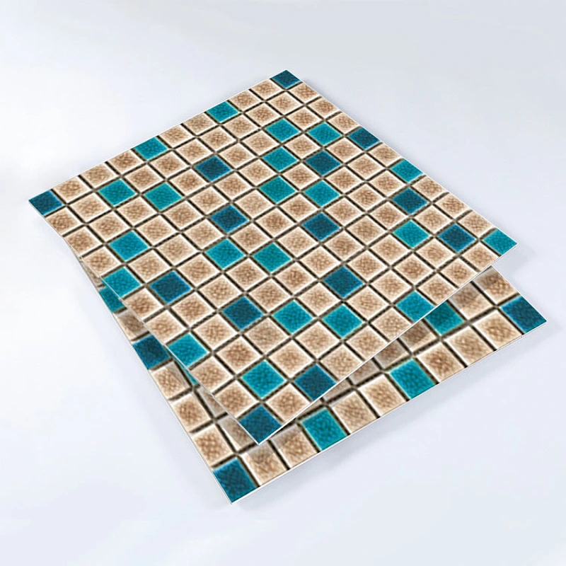 Black Turquise Color White Square Block Glass Pool Rectangle Mosaic Kitchen Thin Tile Wall Flower Swimming Pools Slim A Dubai