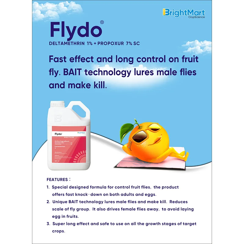 Deltamethrin + Propoxur Insecticide | Fast effect and long-lasting control on fruit fly.