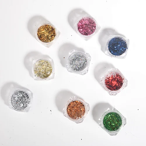 2020 Hot Sell 9 Colors Nail Glitter Powder/magic Mirror Powder Nail Foil Powder