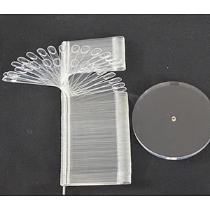 Clear 150Pcs Tips Polish Display Practice Stand Rack Design Nail Art Tips Chart Practice Display Foldable Nail Palette Tools