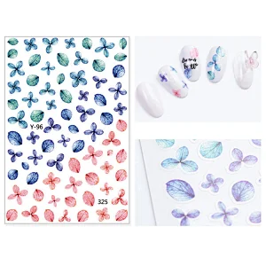 OEM Designed Temporary Tattoos Decals Gel Nail Polish Art Stickers Nail Sticker