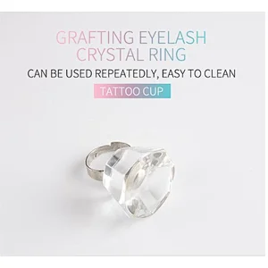 Wholesale Grafting Eyelash Pallet Holder Glue Ring crystal eyelashes glue ring