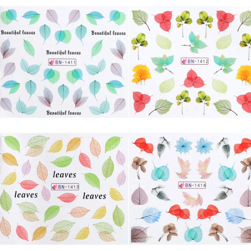 Leaves And Petals Nail Stickers