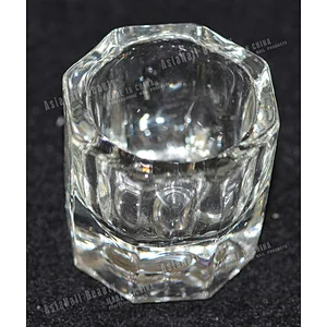 crystal dappen dish for nail art acrylic liquid,nail art liquid container ,glass dish